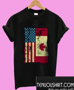 Canadian American Flag T-Shirt