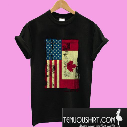 Canadian American Flag T-Shirt