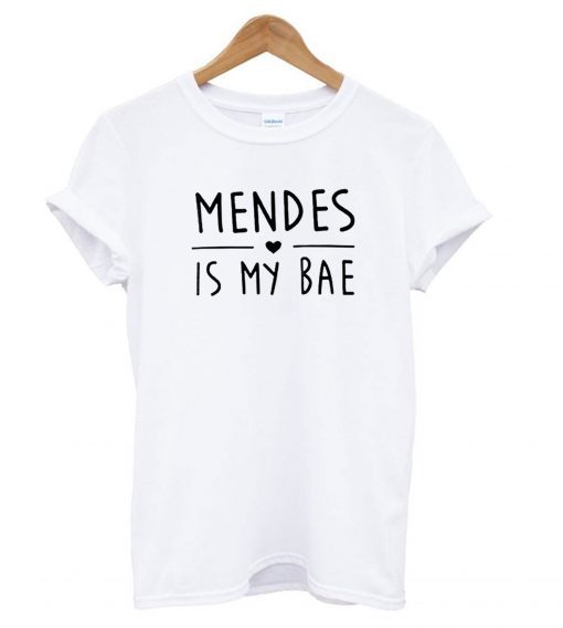 Carlie Mendes is My BAE Letter Print T shirt