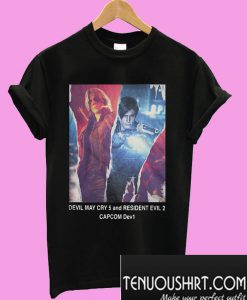 Devil may cry 5 and resident evil 2 capcom dev1 T-Shirt