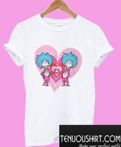 Dr Seuss Valentine Thing 1 Thing 2 T-Shirt