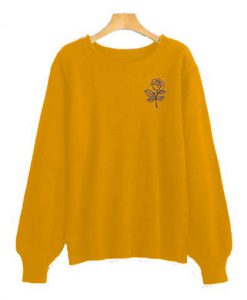 Floral Print Graphic Pullover Sweatshirt
