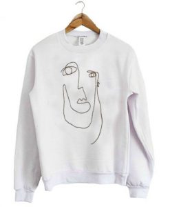 Line Art Turtleneck Sweatshirt