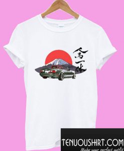 Miata NA Race Car Mount Fuji Japan T-Shirt