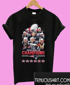 Patriots Super Bowl LIII Champions 2002 2004 2005 2015 2017 2019 T-Shirt