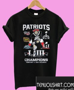 Patriots Super Bowl LIII Champions February 3 2019 Atlanta T-Shirt