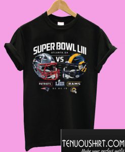 Patriots Vs Rams Super Bowl Liii Dueling Chair Route T-Shirt