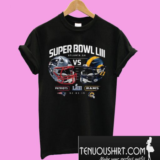 Patriots Vs Rams Super Bowl Liii Dueling Chair Route T-Shirt