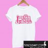 Peace, Love, Music Pink T-Shirt