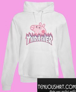 Peppa Pig X Thrasher Flame Parody Hoodie