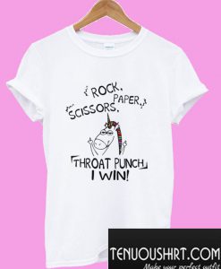 Rock Paper Scissors Throat Punch I Win T-Shirt