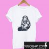 Sloth Playing the Ukulele Hand Drawn Design T-Shirt