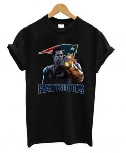 Tom Brady 12 Thanos infinity gauntlet Patriots T shirt