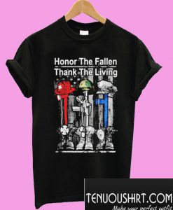 Veteran honor the fallen thank the living USA flag T-Shirt