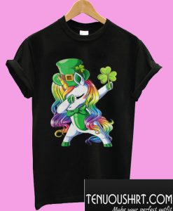 LGBT Dabbing Leprechaun Irish Unicorn T-Shirt