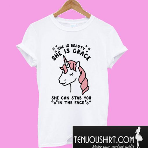 She Is Beauty She Is Grace Unicorn T-Shirt