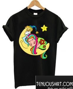 Sleeping Unicorn Moon - Gift Trending Design T-Shirt