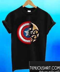 Captain America Harajuku Spider Skull T-Shirt