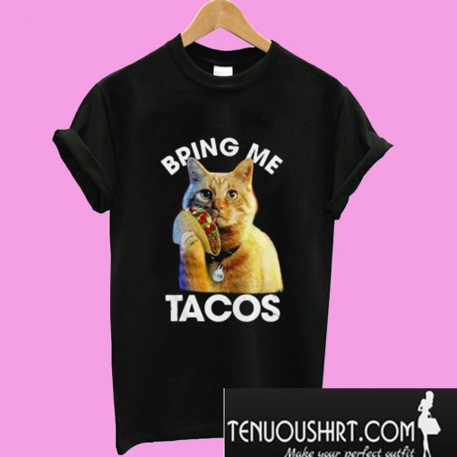 Captain Marvel Goose the cat Bring me tacos T-Shirt