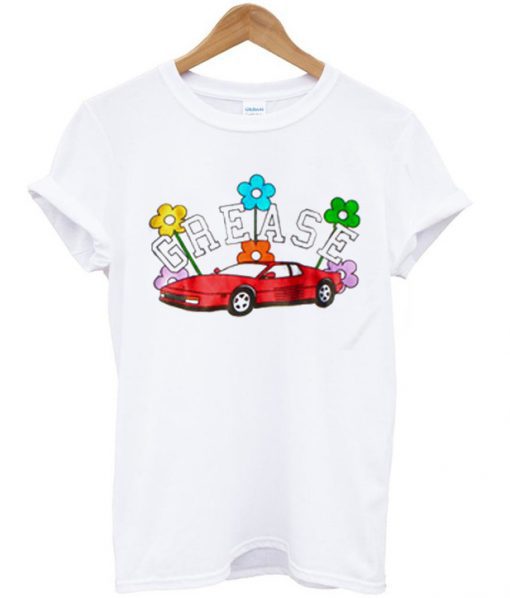 Grease Flower Car T-Shirt