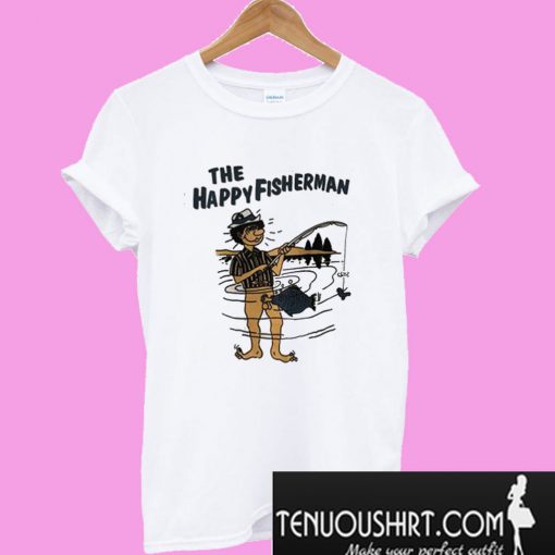 Happy Fisherman White T-Shirt