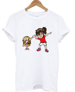 Dab Dance Girl Kid Hamburger T-Shirt