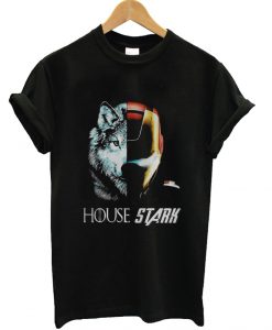 Wolf and Iron Man House Stark T-Shirt