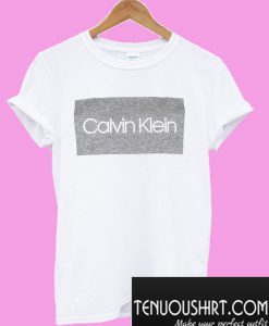 Calvin Klein White Flock Logo T shirt