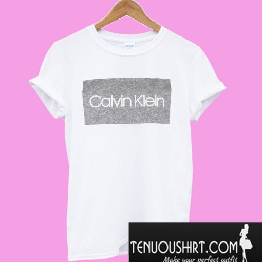 Calvin Klein White Flock Logo T shirt