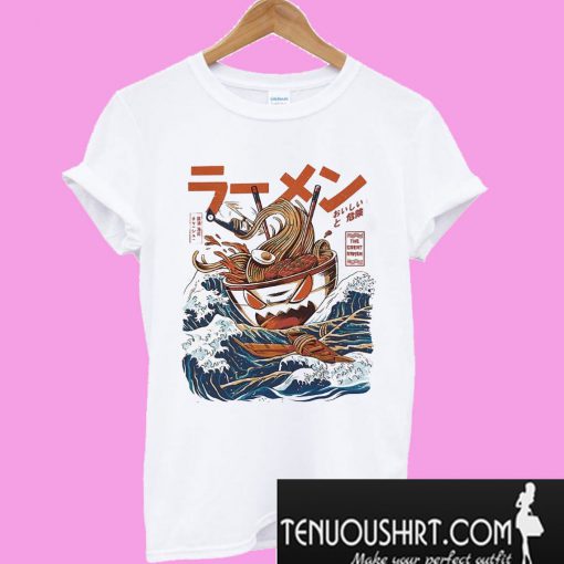 Japan anime great ramen Godzilla T shirt