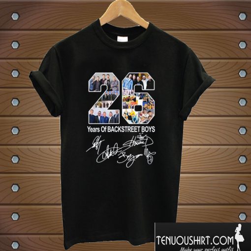 26 Years of Backstreet Boys All Signatures T shirt
