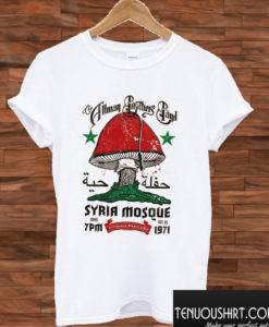 Allman Brothers Band Syria Mosque 1971 T shirt