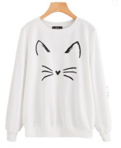 Cute Cat Face Sweatshirt