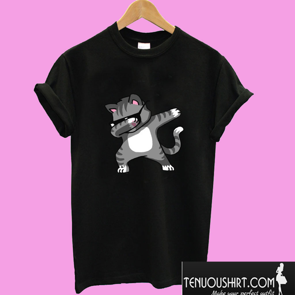 Dabbing Cat Funny T shirt