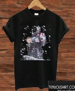 Rick and Morty God Of War Black T shirt