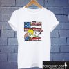 Schroeder Playing Piano Woodstock and Snoopy 4th of July T shirt