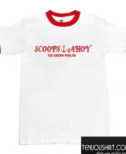 Scoops Ahoy Stranger Things Ringer T shirt