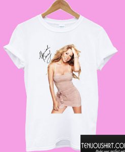 Signed Mariah Carey Autograph Signature T shirt