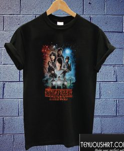 Stranger Things Autographed Group Shot Graphic T shirt