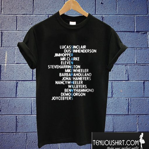 Stranger Things Cast Name T shirt