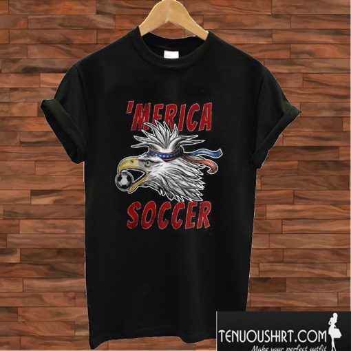 USA Soccer Merica Bald Eagle T shirt