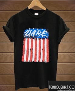 D.A.R.E American Flag Graphic T shirt