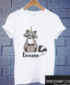 Funny Raccoon With Unicorn Horn T shirt