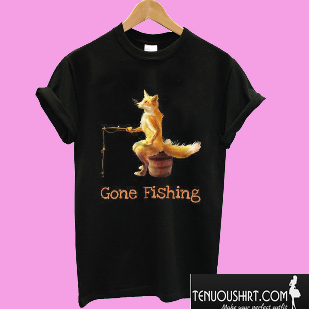 Gone Fishing Fox T shirt