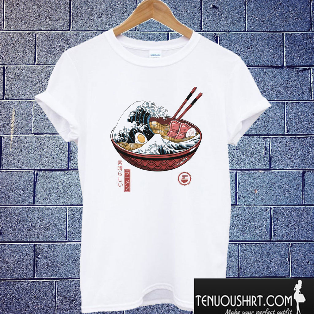 Great Ramen Wave White T shirt