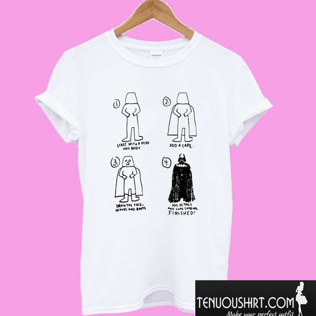 How To Draw Darth Vader T shirt