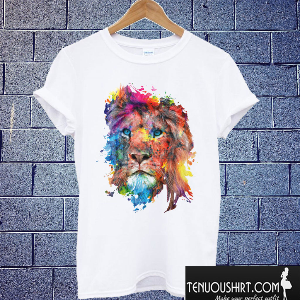 Lion Rainbo Colors T shirt