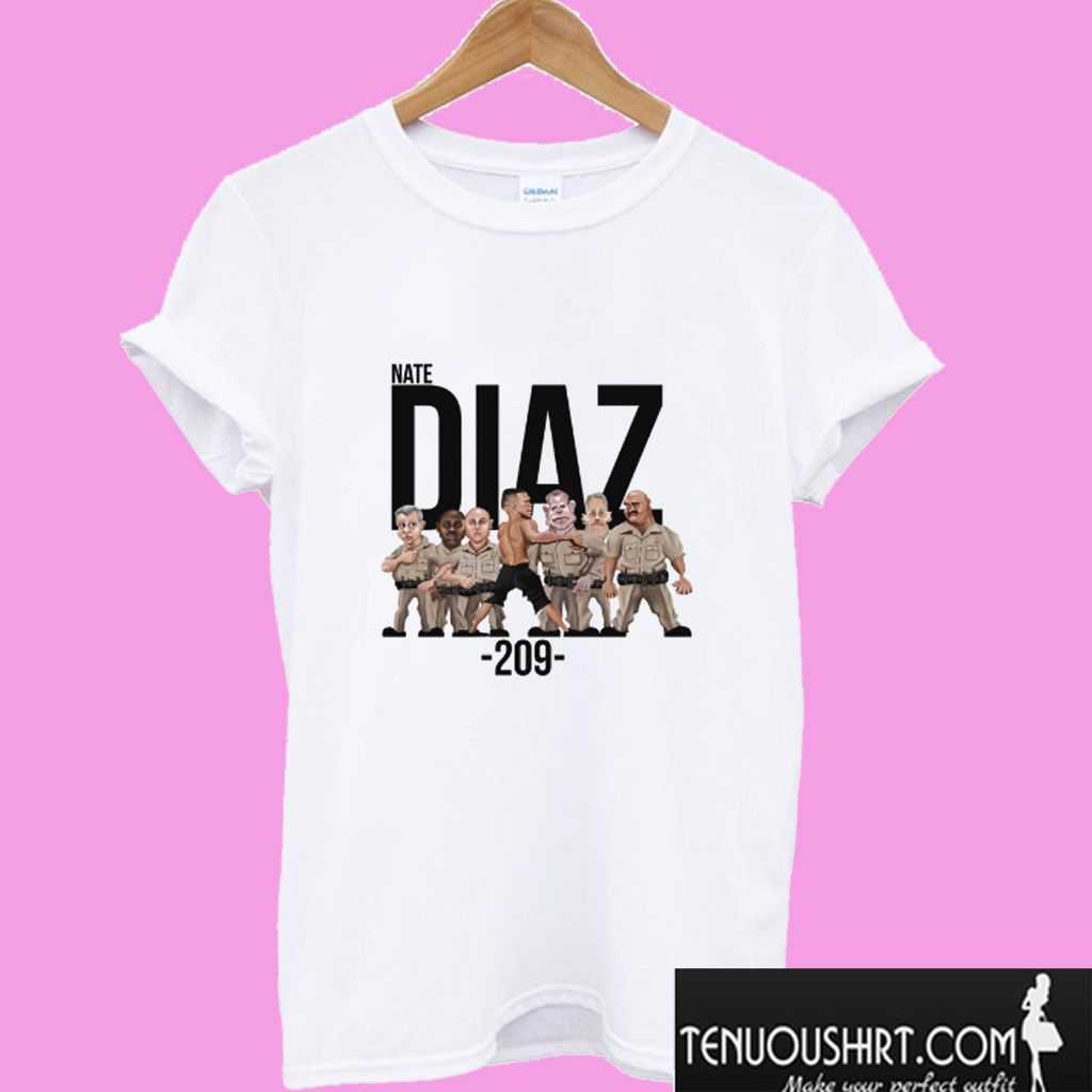 Nate Diaz Police 209 UFC T shirt