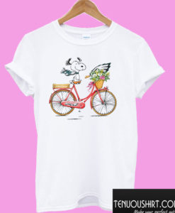 Philadelphia Eagles Snoopy Riding A Bicycle T shirt