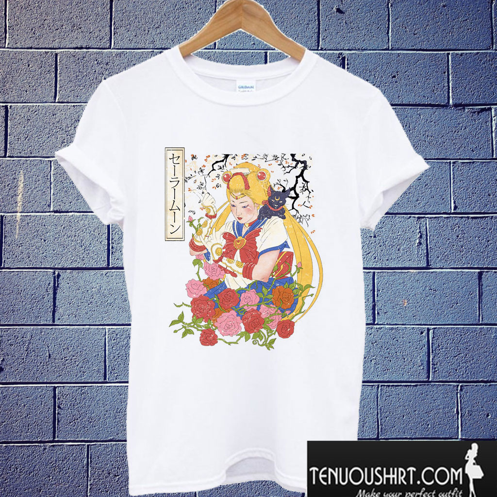 Traditional Japanese Print Sailor Moon T shirt